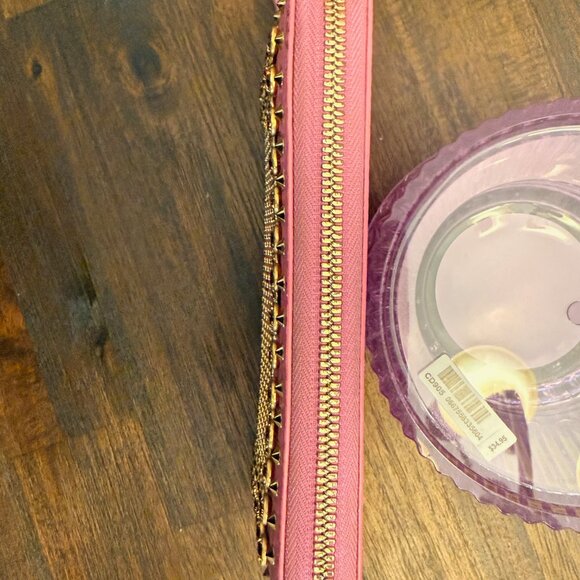 Rare Pink MCM Zip Around Studded Wallet - Picture 5 of 12